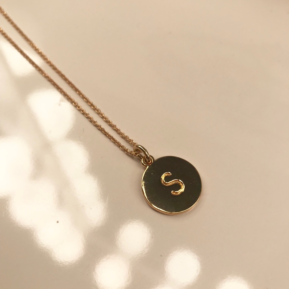 Kate Spade letter “S” initial necklace
